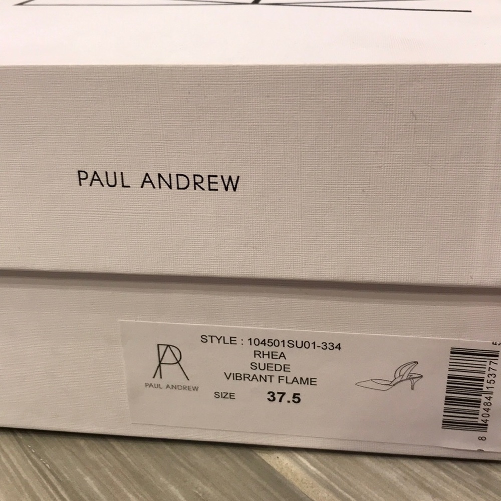 Paul Andrew bright orange kitten sling heels, 37.5 - Picture 6 of 7